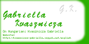 gabriella kvasznicza business card